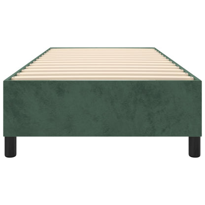 Struttura Letto a Rete a Molle Verde Scuro 100x200 cm in Velluto - homemem39