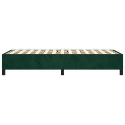 Struttura Letto a Rete a Molle Verde Scuro 100x200cm in Velluto
