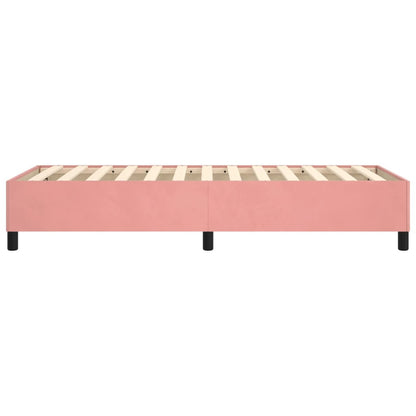 Struttura Letto a Rete a Molle Rosa 100x200 cm in Velluto - homemem39