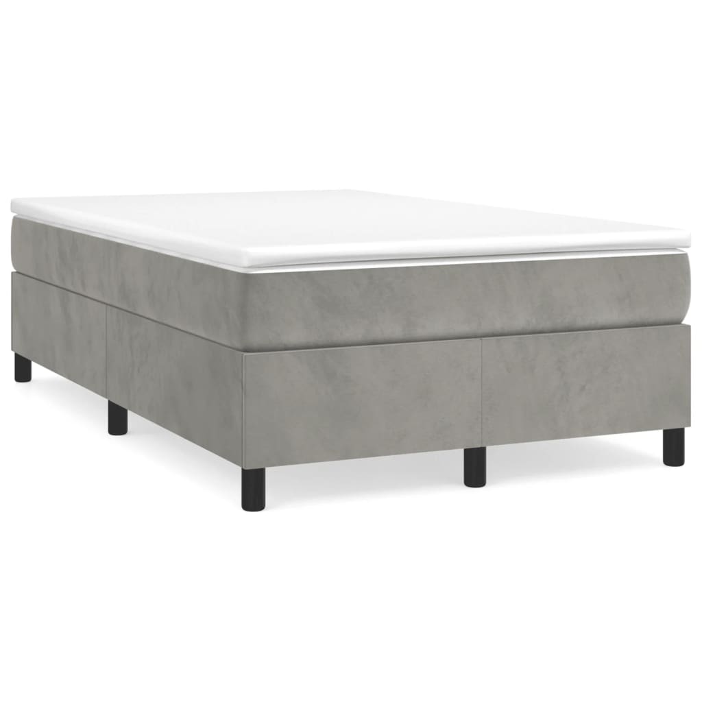 Struttura Letto a Rete a Molle Grigio Chiaro 120x200 cm Velluto - homemem39
