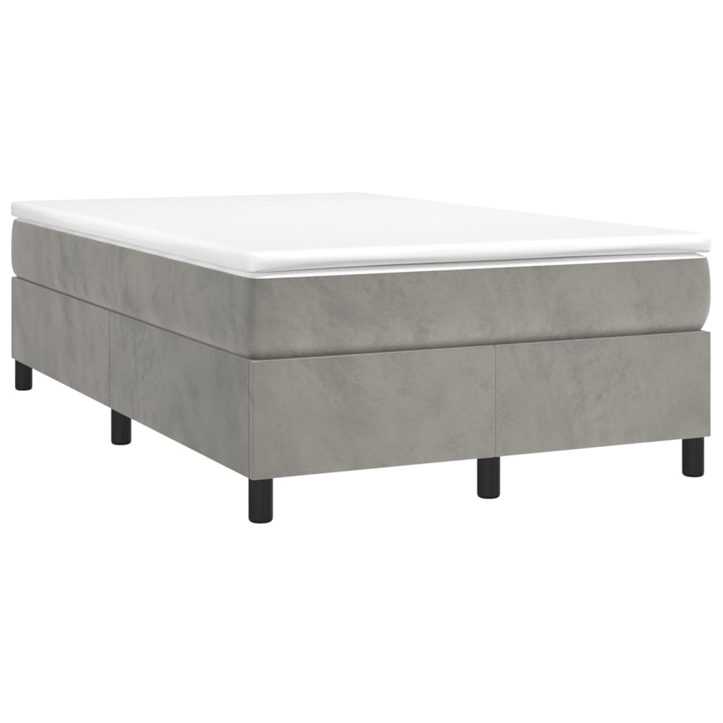 Struttura Letto a Rete a Molle Grigio Chiaro 120x200 cm Velluto - homemem39