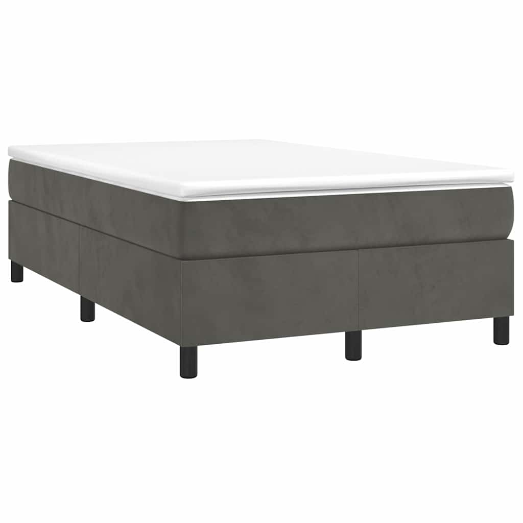 Struttura Letto a Rete a Molle Grigio Scuro 120x200 cm Velluto