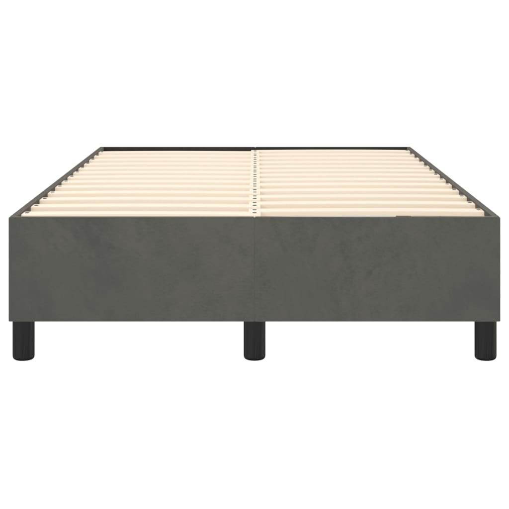 Struttura Letto a Rete a Molle Grigio Scuro 120x200 cm Velluto - homemem39