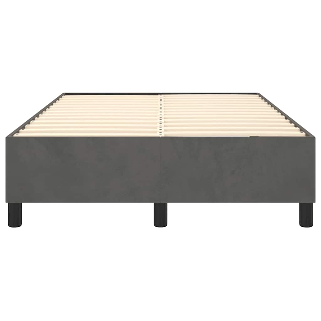 Struttura Letto a Rete a Molle Grigio Scuro 120x200 cm Velluto