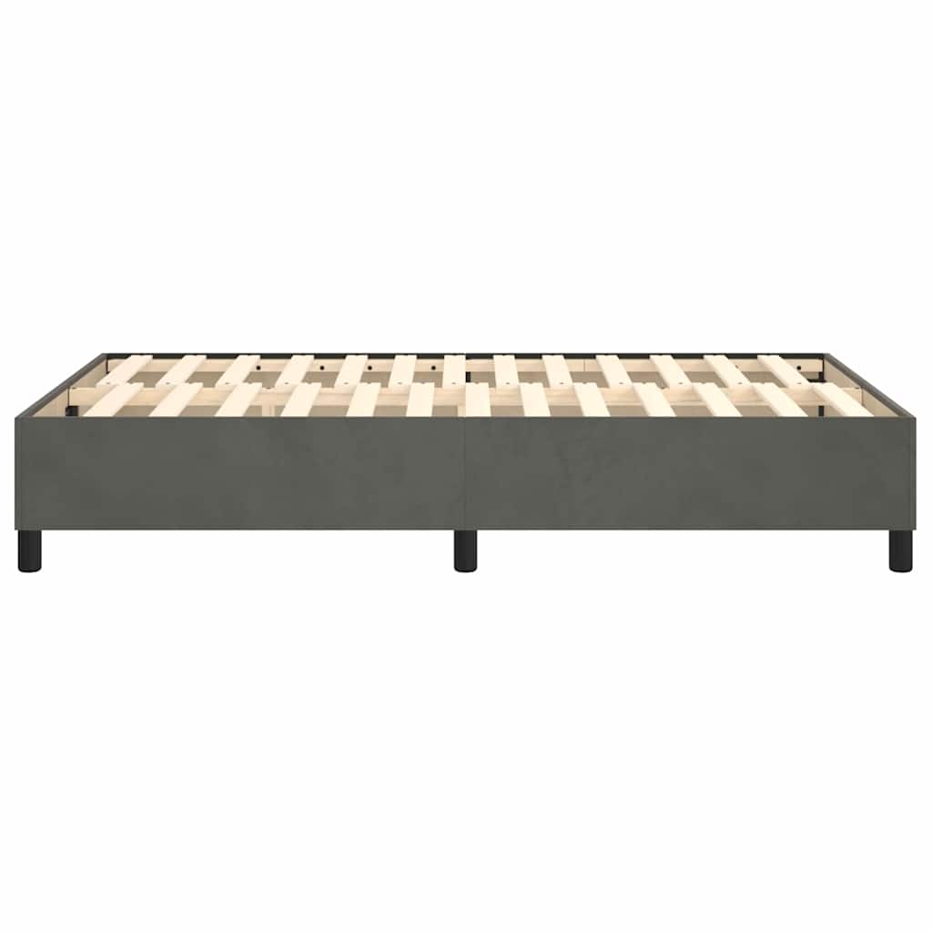 Struttura Letto a Rete a Molle Grigio Scuro 120x200 cm Velluto