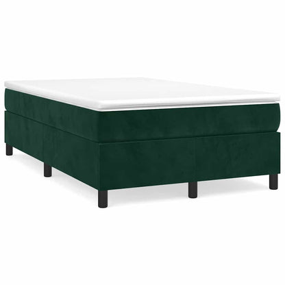 Struttura Letto a Rete a Molle Verde Scuro 120x200cm in Velluto