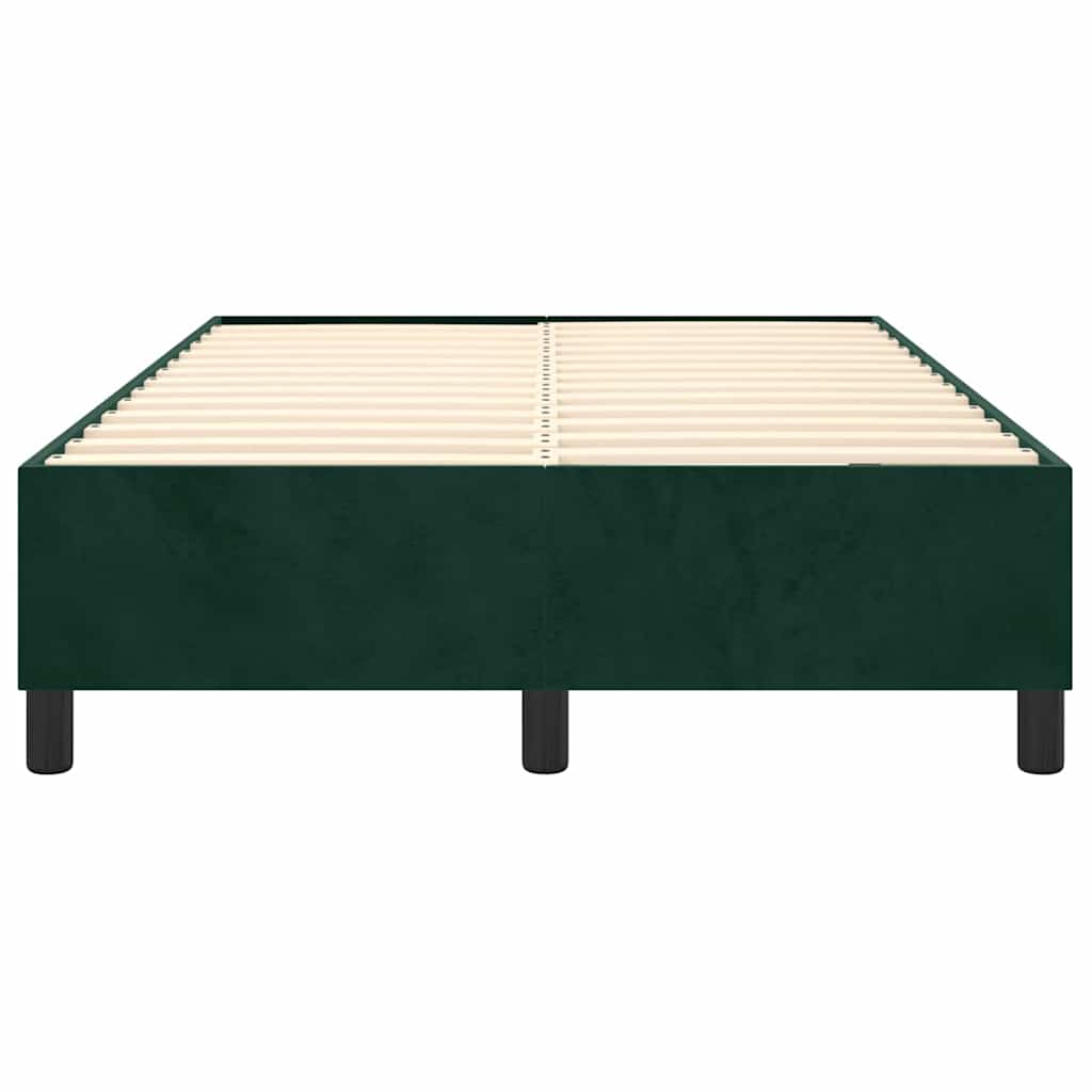 Struttura Letto a Rete a Molle Verde Scuro 120x200cm in Velluto