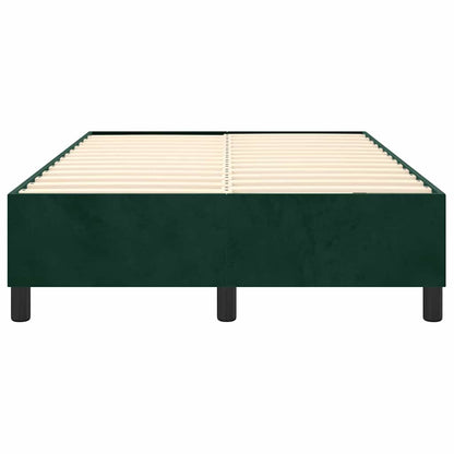 Struttura Letto a Rete a Molle Verde Scuro 120x200cm in Velluto