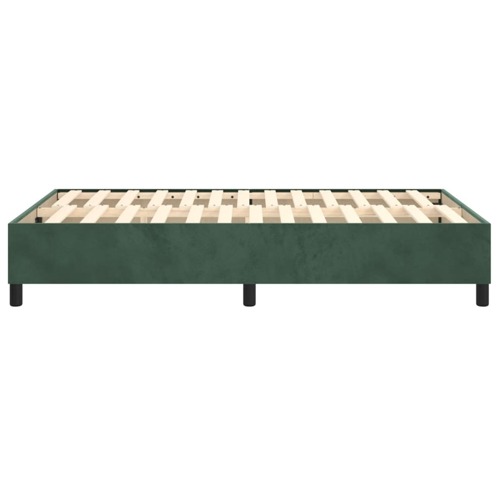 Struttura Letto a Rete a Molle Verde Scuro 120x200 cm in Velluto - homemem39
