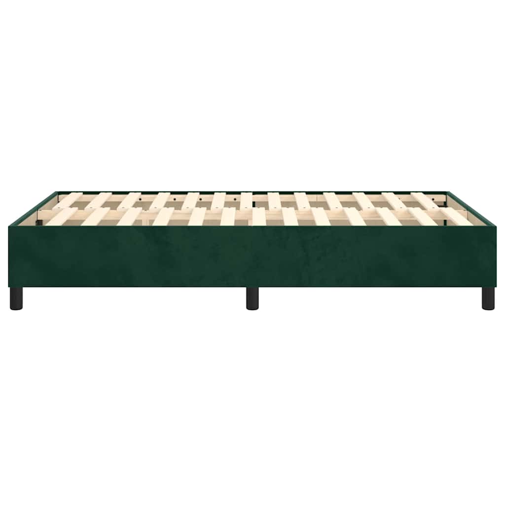 Struttura Letto a Rete a Molle Verde Scuro 120x200cm in Velluto