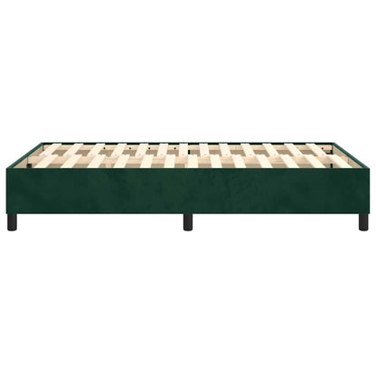 Struttura Letto a Rete a Molle Verde Scuro 120x200cm in Velluto