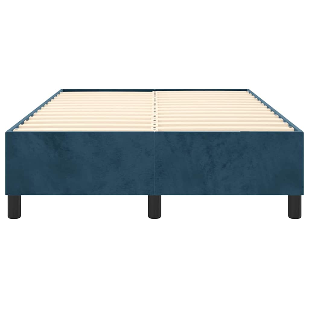 Struttura Letto a Rete a Molle Blu Scuro 120x200 cm in Velluto