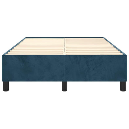 Struttura Letto a Rete a Molle Blu Scuro 120x200 cm in Velluto