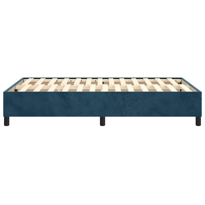Struttura Letto a Rete a Molle Blu Scuro 120x200 cm in Velluto