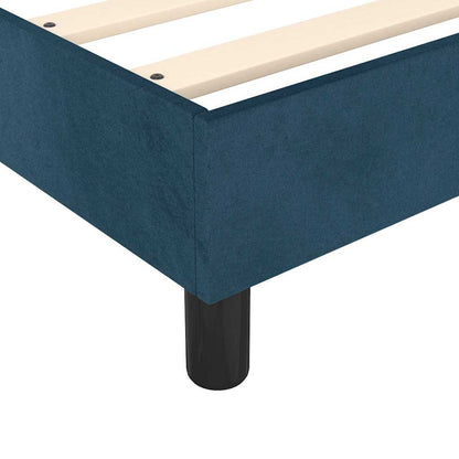 Struttura Letto a Rete a Molle Blu Scuro 120x200 cm in Velluto