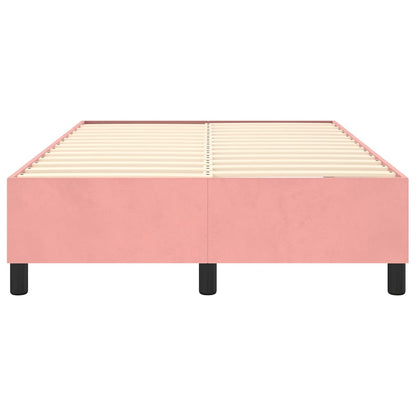 Struttura Letto a Rete a Molle Rosa 120x200 cm in Velluto