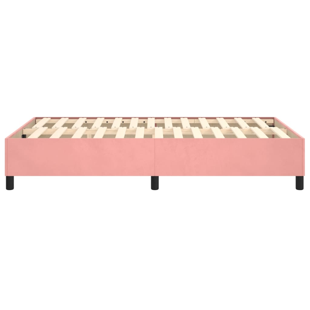 Struttura Letto a Rete a Molle Rosa 120x200 cm in Velluto - homemem39