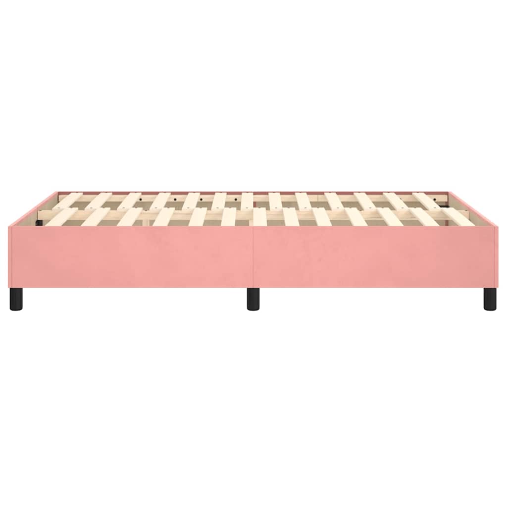 Struttura Letto a Rete a Molle Rosa 120x200 cm in Velluto
