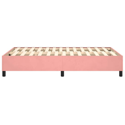 Struttura Letto a Rete a Molle Rosa 120x200 cm in Velluto