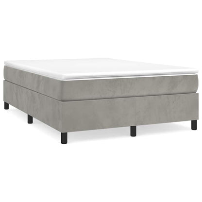 Struttura Letto a Rete a Molle Grigio Chiaro 140x190 cm Velluto