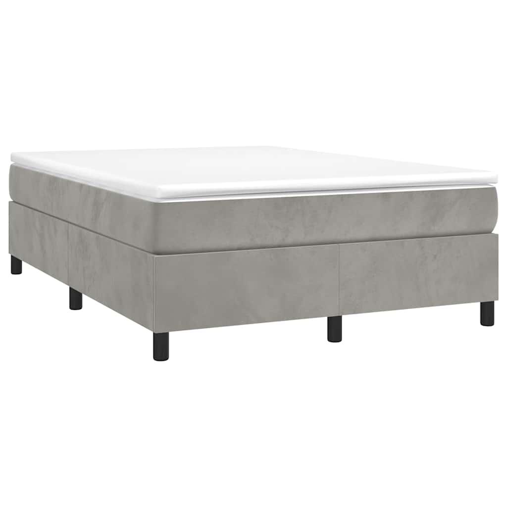 Struttura Letto a Rete a Molle Grigio Chiaro 140x190 cm Velluto