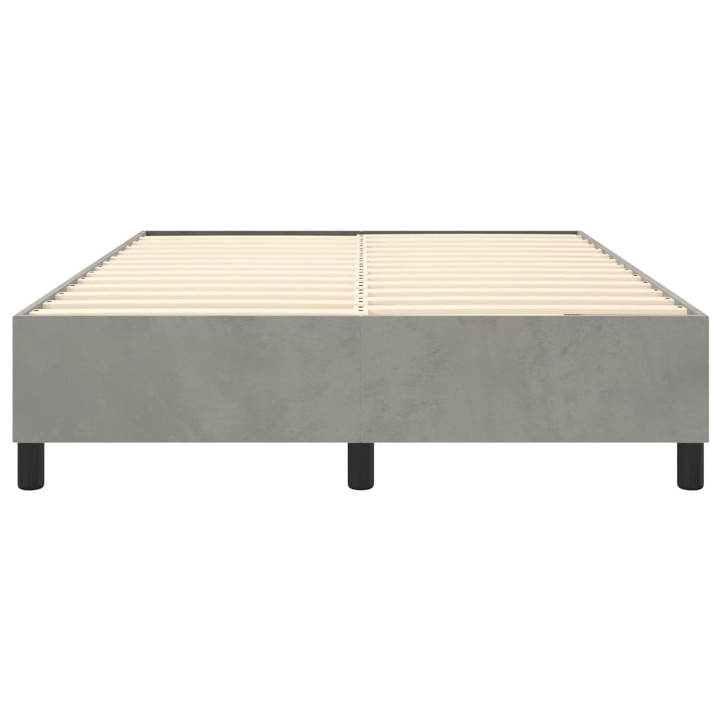 Struttura Letto a Rete a Molle Grigio Chiaro 140x190 cm Velluto - homemem39