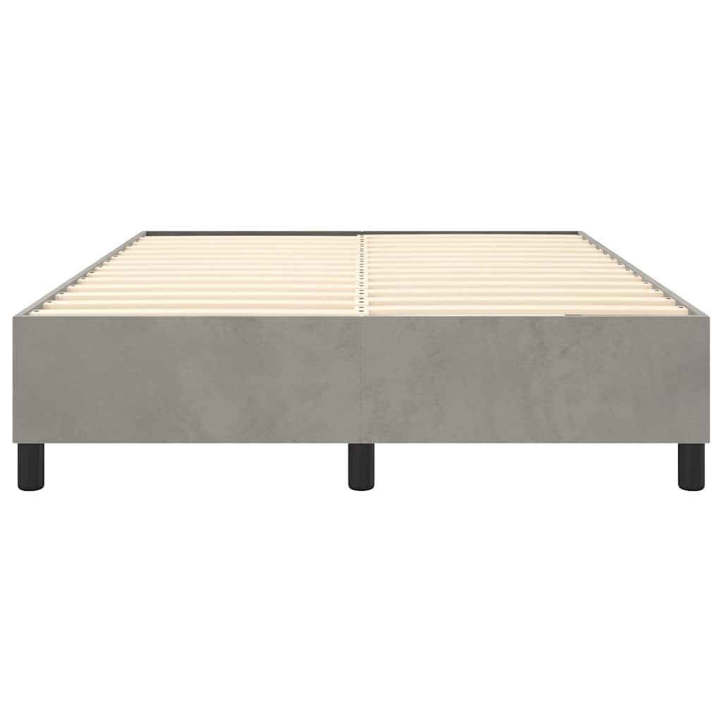 Struttura Letto a Rete a Molle Grigio Chiaro 140x190 cm Velluto