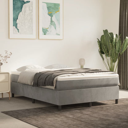 Struttura Letto a Rete a Molle Grigio Chiaro 140x190 cm Velluto - homemem39