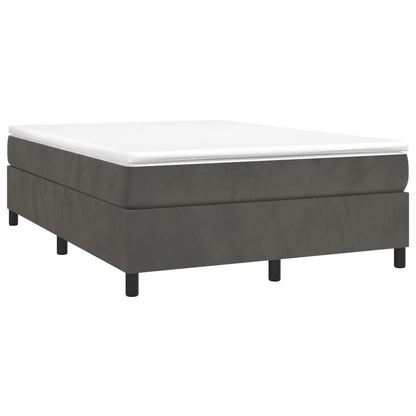 Struttura Letto a Rete a Molle Grigio Scuro 140x190 cm Velluto | homemem39