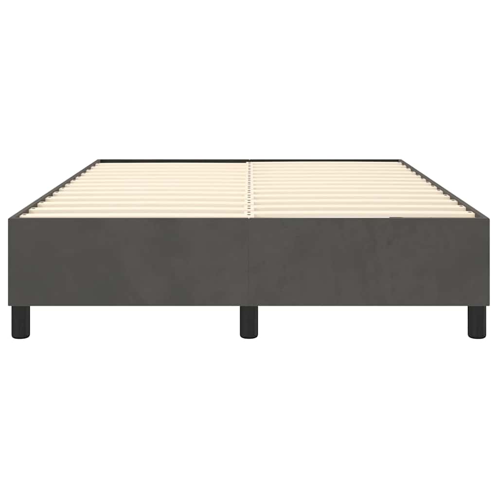 Struttura Letto a Rete a Molle Grigio Scuro 140x190 cm Velluto | homemem39