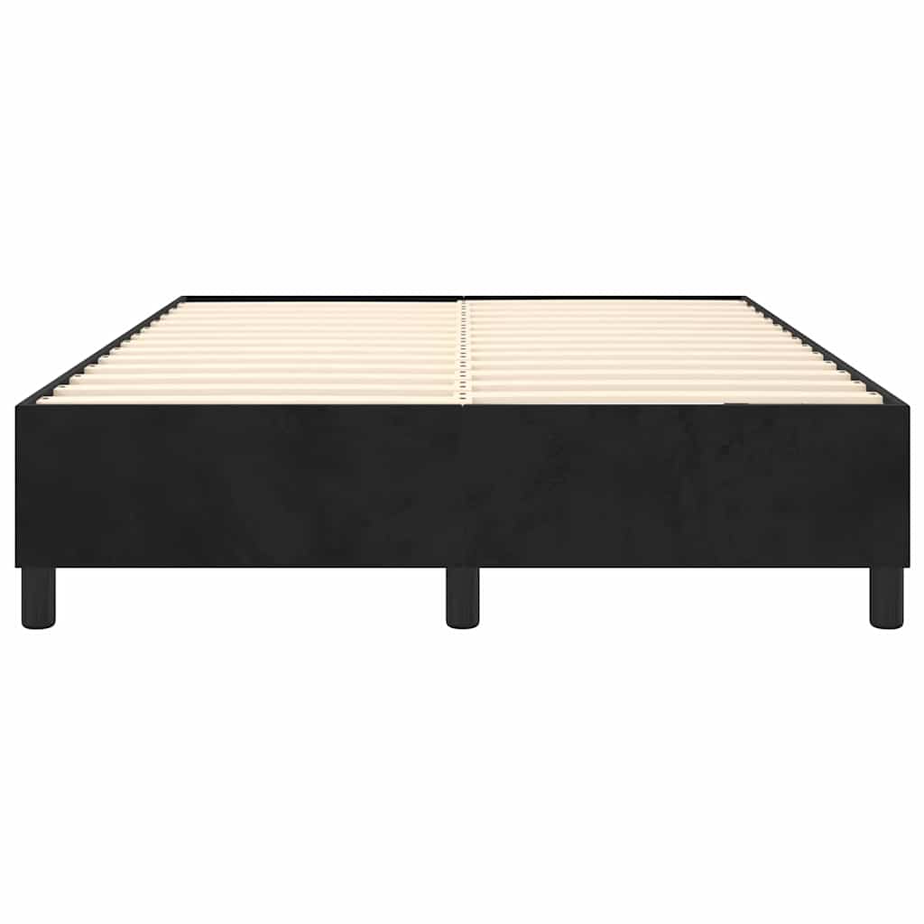 Struttura Letto a Rete a Molle Nero 140x190 cm in Velluto