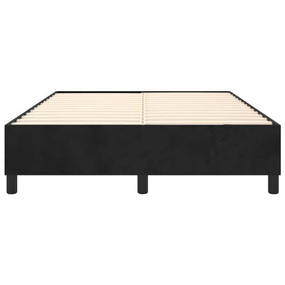 Struttura Letto a Rete a Molle Nero 140x190 cm in Velluto