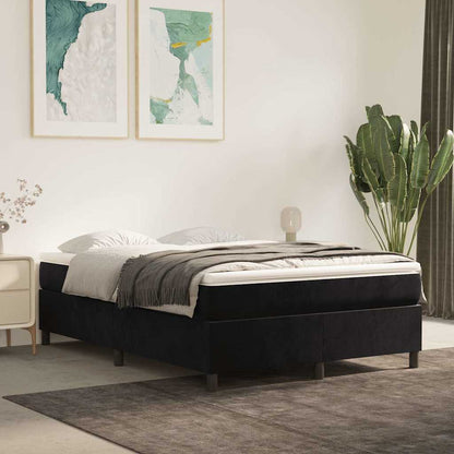 Struttura Letto a Rete a Molle Nero 140x190 cm in Velluto