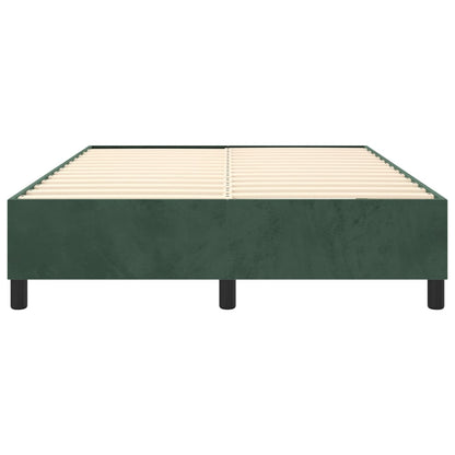 Struttura Letto a Rete a Molle Verde Scuro 140x190 cm in Velluto - homemem39