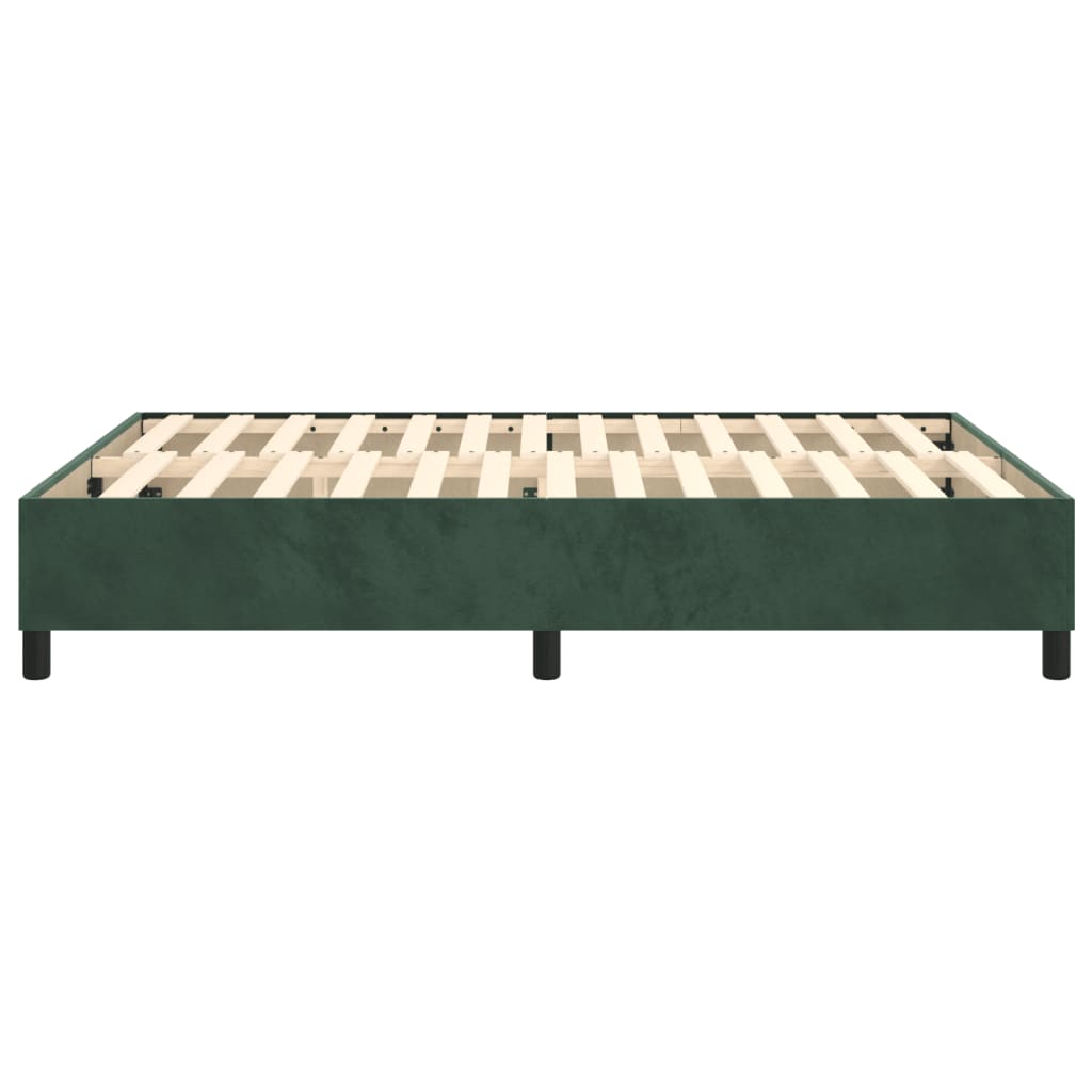 Struttura Letto a Rete a Molle Verde Scuro 140x190 cm in Velluto - homemem39
