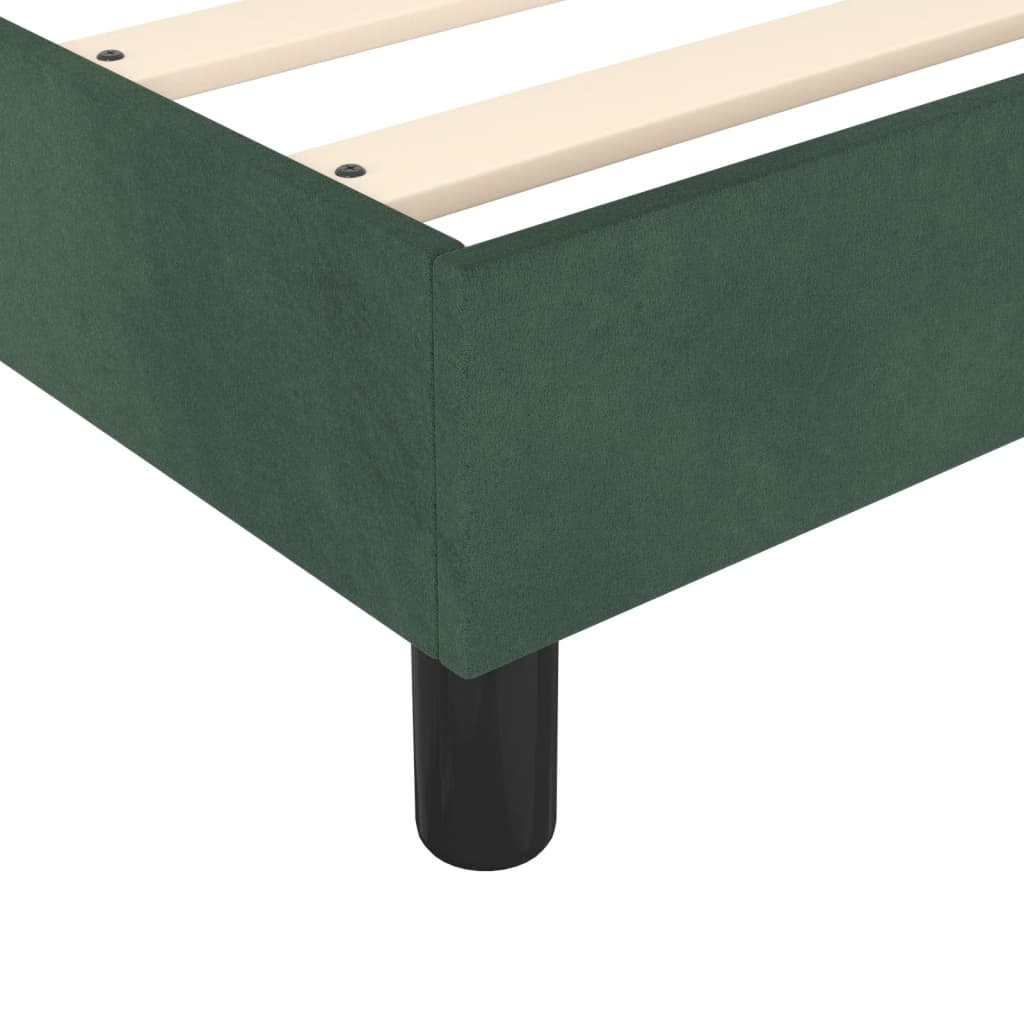 Struttura Letto a Rete a Molle Verde Scuro 140x190 cm in Velluto - homemem39
