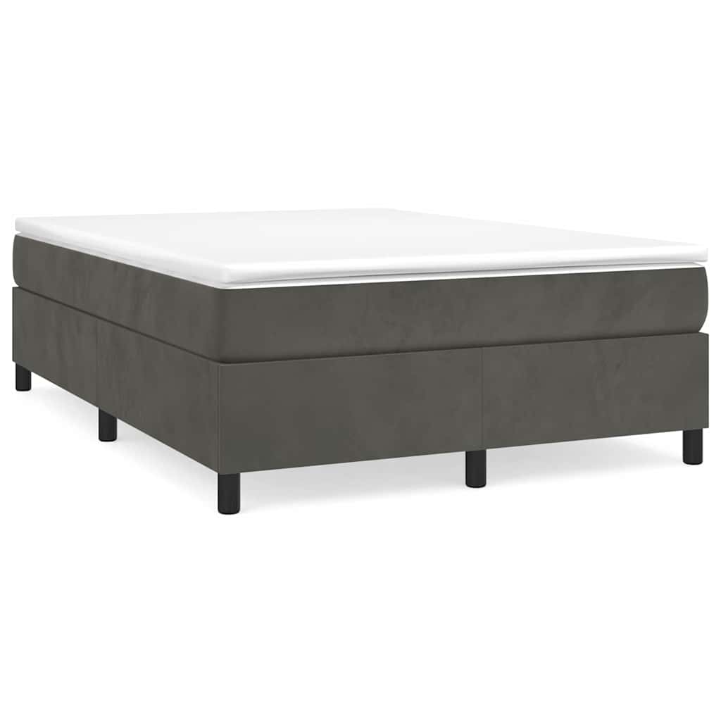 Struttura Letto a Rete a Molle Grigio Scuro 140x200 cm Velluto