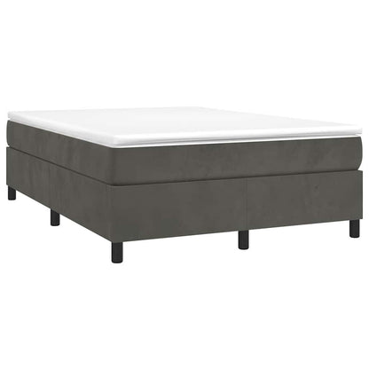 Struttura Letto a Rete a Molle Grigio Scuro 140x200 cm Velluto
