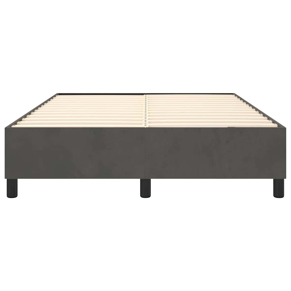 Struttura Letto a Rete a Molle Grigio Scuro 140x200 cm Velluto