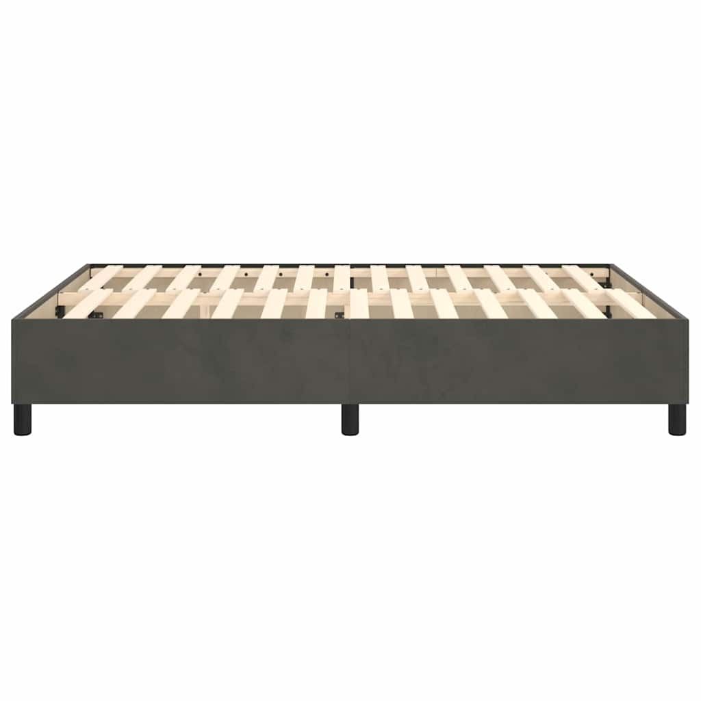 Struttura Letto a Rete a Molle Grigio Scuro 140x200 cm Velluto