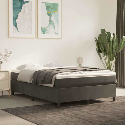 Struttura Letto a Rete a Molle Grigio Scuro 140x200 cm Velluto