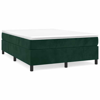 Struttura Letto a Rete a Molle Verde Scuro 140x200cm in Velluto