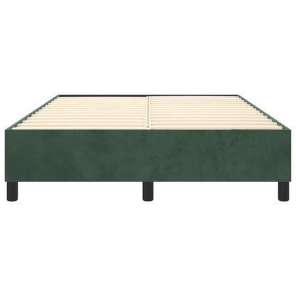 Struttura Letto a Rete a Molle Verde Scuro 140x200 cm in Velluto - homemem39