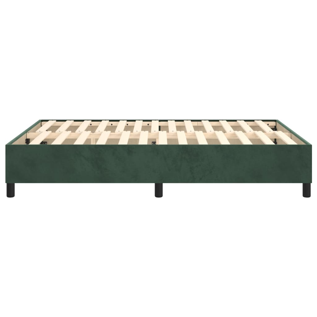 Struttura Letto a Rete a Molle Verde Scuro 140x200 cm in Velluto - homemem39