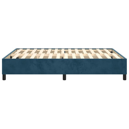 Struttura Letto a Rete a Molle Blu Scuro 140x200 cm Velluto