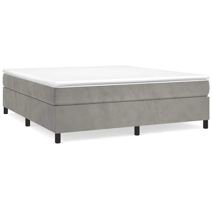 Struttura Letto a Rete a Molle Grigio Chiaro 160x200 cm Velluto