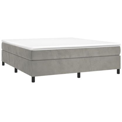 Struttura Letto a Rete a Molle Grigio Chiaro 160x200 cm Velluto - homemem39