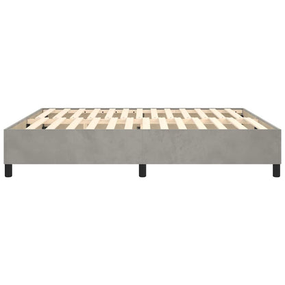 Struttura Letto a Rete a Molle Grigio Chiaro 160x200 cm Velluto