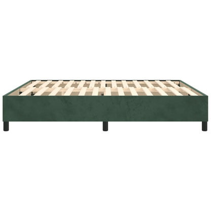 Struttura Letto a Rete a Molle Verde Scuro 160x200 cm in Velluto - homemem39