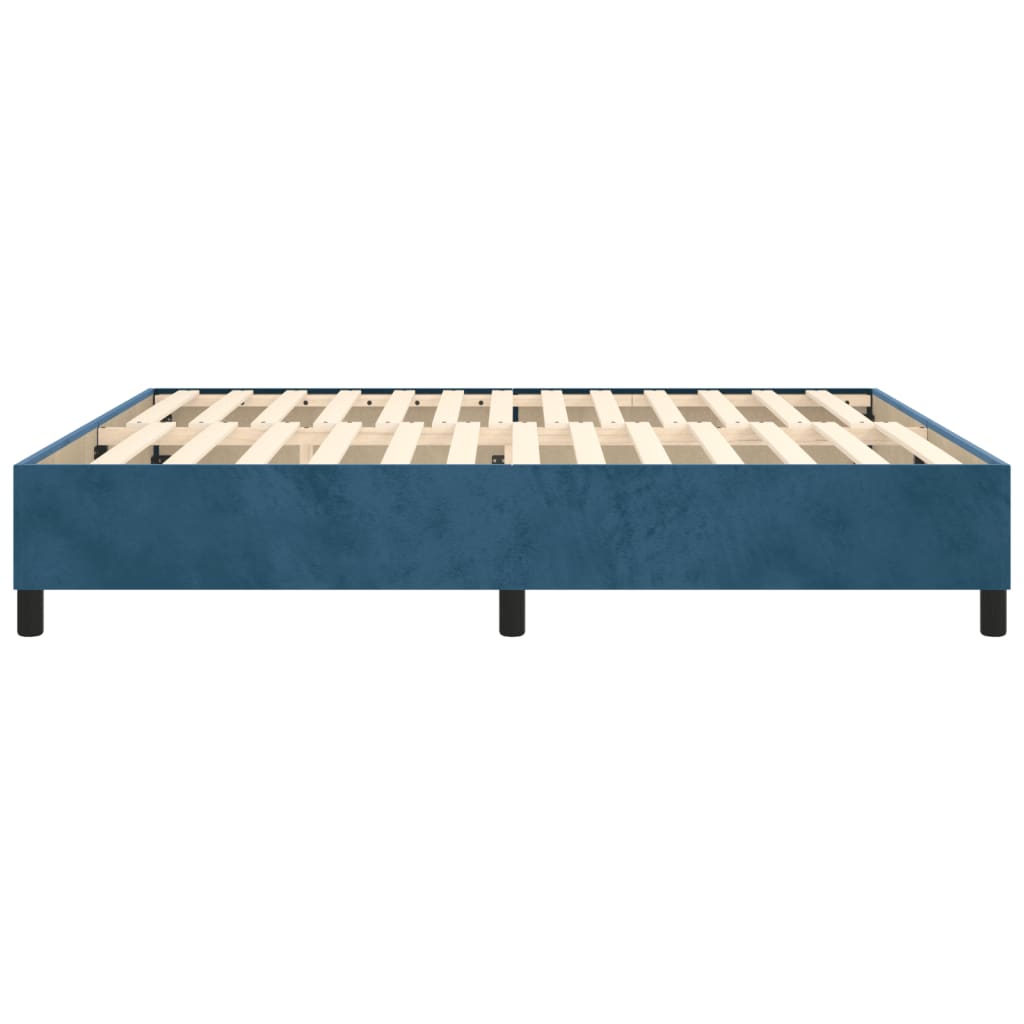 Struttura Letto a Rete a Molle Blu Scuro 160x200 cm in Velluto - homemem39